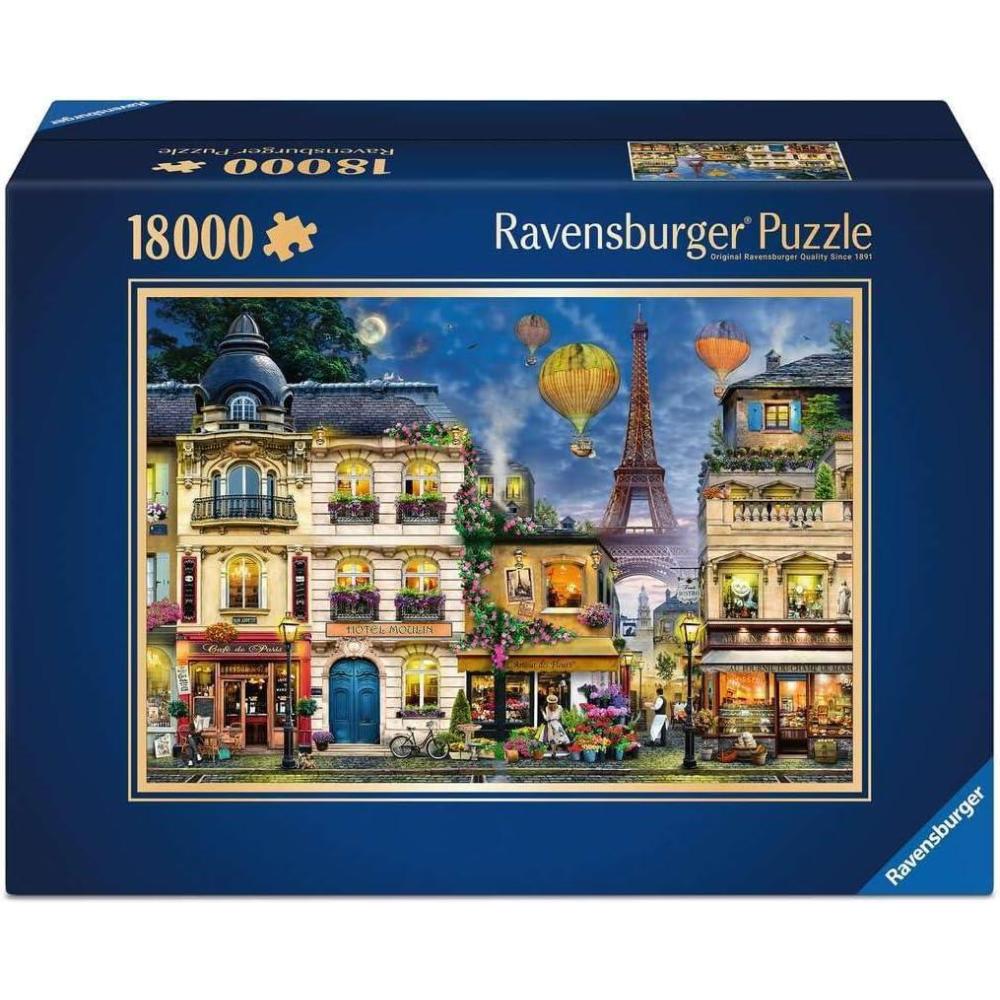 image:imageRavensburger 17829 Evening Walk in Paris 18000 Piece Puzzle for Adults Every Piece is Unique Softclick Technology Means Pieces Fit Together Perfectly Multi 109 x 755