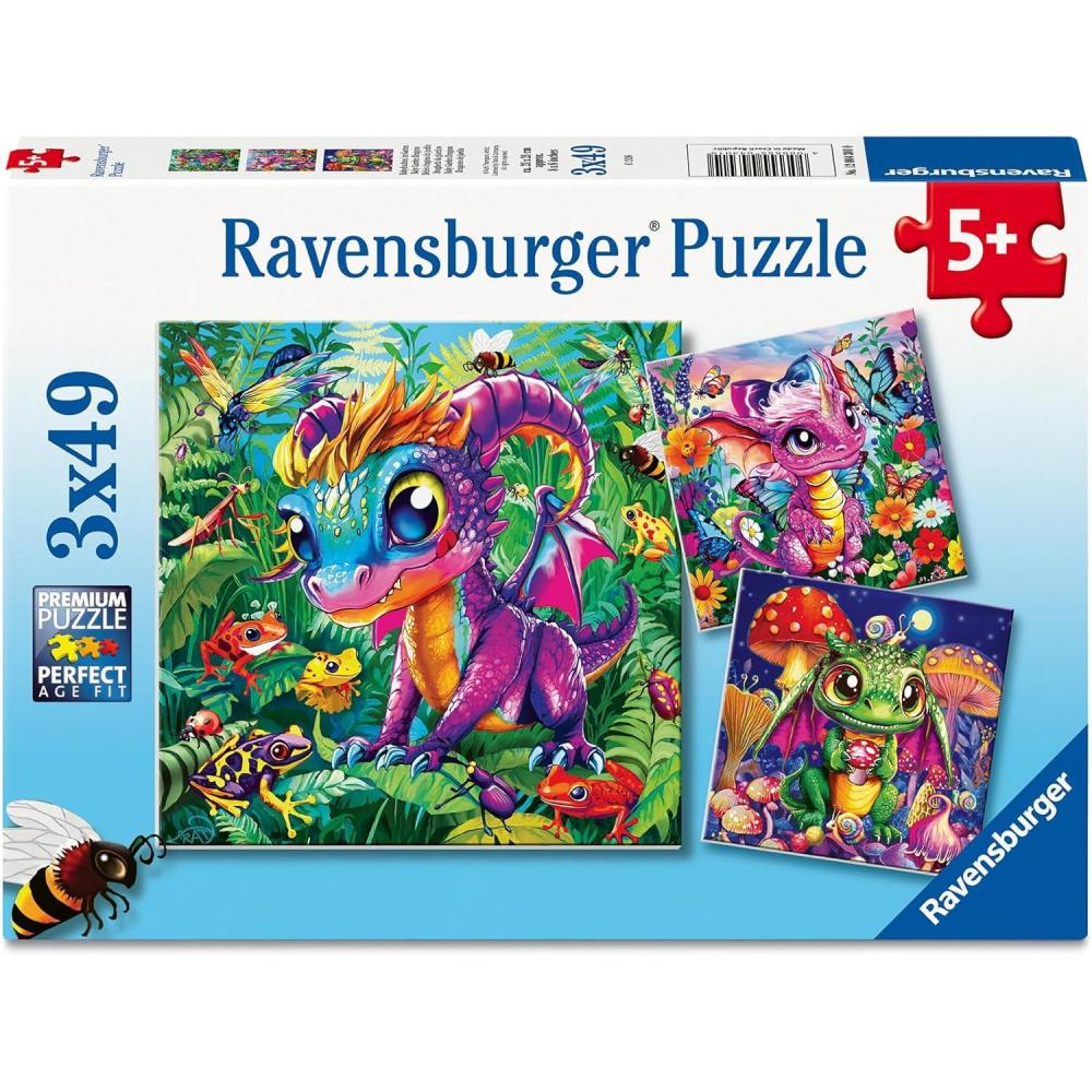 image:imageRavensburger Baby Garden Dragons 3x49 Piece Puzzle Set for Kids 5
