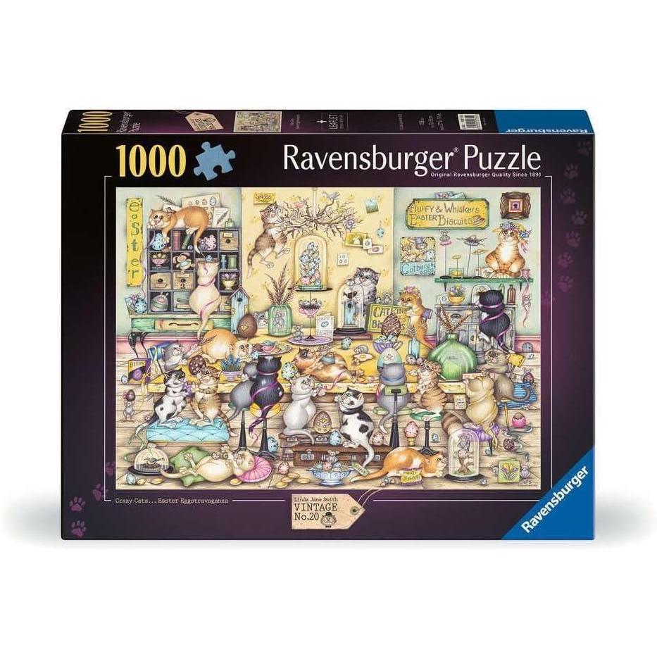 image:imageRavensburger Crazy Cats Easter Eggstravaganza 1000 Piece Puzzle for Adults