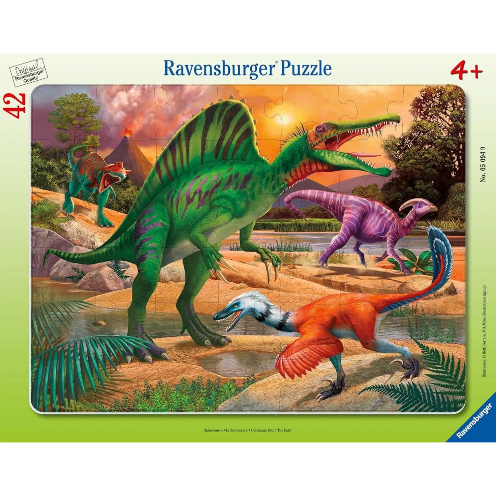image:imageRavensburger Dinosaurs Roam The Earth 42 Piece Frame Puzzle for Kids 4