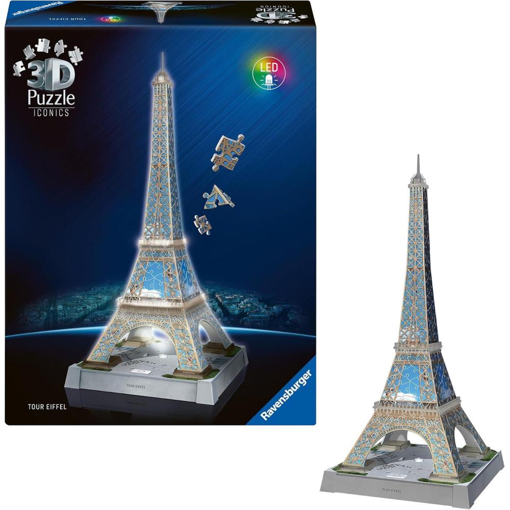 image:imageRavensburger Iconics Eiffel Tower 3D Puzzle with Light for Kids 8Iconics reissue