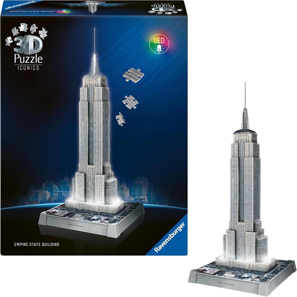 image:imageRavensburger Iconics Empire State Building 3D Puzzle with Light for Kids 10Iconics reissue