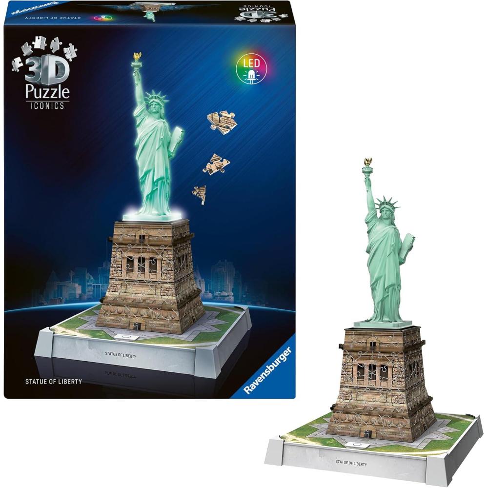 image:imageRavensburger Iconics Statue of Liberty 3D Puzzle with Light for Kids 8