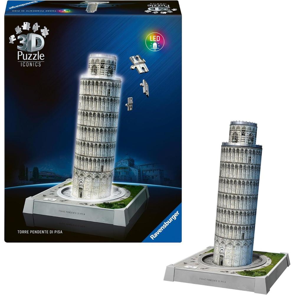 image:imageRavensburger Iconics Torre Pendente di Pisa 3D Puzzle with Light for Kids 8Iconics reissue