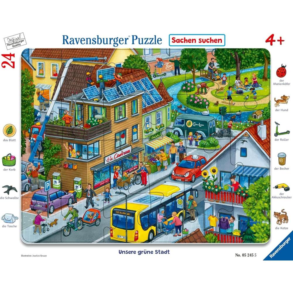 image:imageRavensburger Our Green City 24 Piece Frame Puzzle for Kids 4