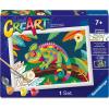 Ravensburger CreArt Colorful Chameleon Paint‑by‑Number Kit – Complete Set with Brushes & 15 Water‑Based Paints – Color‑Coded Outlines – Ages 9+