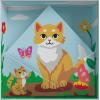 Ravensburger CreArt Do It Together: Cat Paint‑by‑Number Kit – 3-Panel Complete Set with Brushes & Color-Coded Outlines for Ages 7+