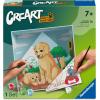 Ravensburger CreArt Do It Together: Dog Paint‑by‑Number Kit – 3-Panel Complete Set with Brushes & Color-Coded Outlines for Ages 7+