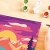 Ravensburger CreArt National Park Poster Paint‑by‑Number Kit for Adults – Complete Premium Set with 17 Acrylic Paints, Brushes & Gloss Varnish – Relaxing Creative Hobby – Ages 12+