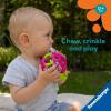 Ravensburger Play+ Sensory Crinkle Teether – Dragon Fruit – Gentle Teething Relief – Easy-to-Grasp Design – Engages Fine Motor Skills