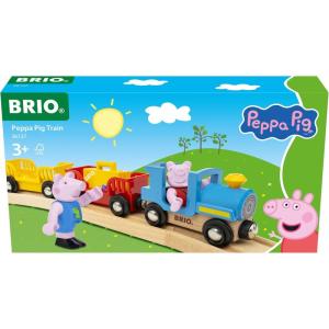 BRIO World Peppa Pig Train – 6-Piece Wooden Toy Train Playset with Peppa & George Figures – Works with All World Railway Sets – FSC-Certified – Imaginative Play for Kids Ages 3 & Up
