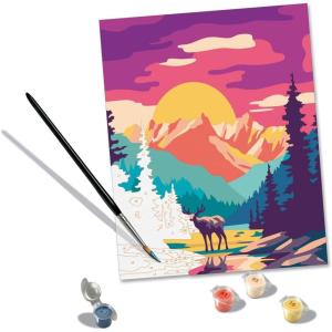 Ravensburger CreArt National Park Poster Paint‑by‑Number Kit for Adults – Complete Premium Set with 17 Acrylic Paints, Brushes & Gloss Varnish – Relaxing Creative Hobby – Ages 12+