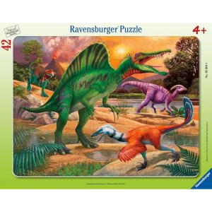 Ravensburger Dinosaurs Roam The Earth 42 Piece Frame Puzzle for Kids 4+