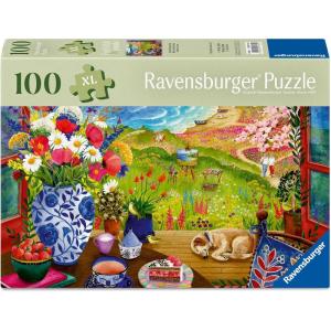 Ravensburger Feel Well & Puzzle: Seaside Window View 100 Piece Puzzle for Adults