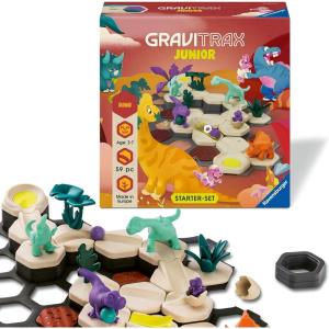 Ravensburger GraviTrax Junior Starter‑Set – Dino – 59‑Piece Marble Run Building Set – Preschool STEM Construction Toy – Interactive Learning for Kids Ages 3+