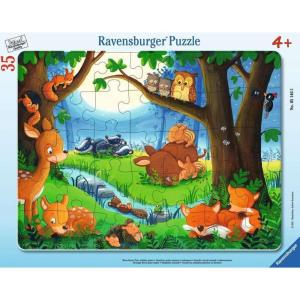 Ravensburger Sleepy Time Animals 35 Piece Frame Puzzle for Kids 4+