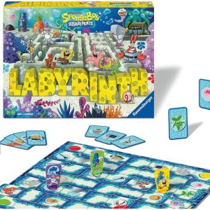 Ravensburger Spongebob Labyrinth Board Game – A Strategic Maze Challenge Featuring Favorite Bikini Bottom Characters – Family Game for 2-4 Players – Ages 7 and Up