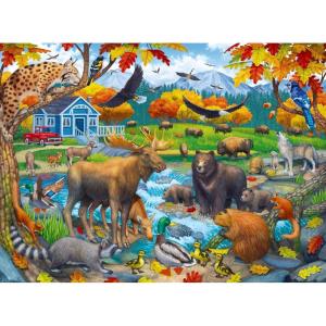 Ravensburger Wildlife Gathering 150 Piece XXL Puzzle for Kids 7+