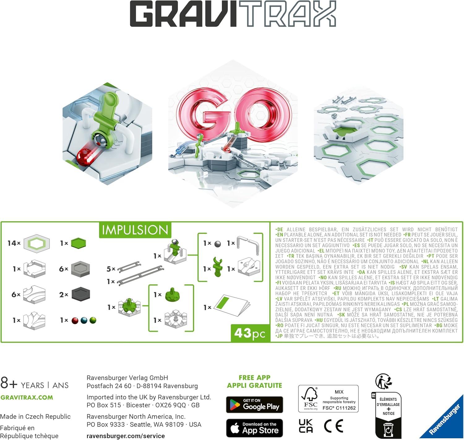 image:imageRavensburger GraviTrax GO Impulsion Gravity amp Magnetic Marble Run System STEM Building amp Engineering Toy Critical Thinking amp ProblemSolving Ages 8