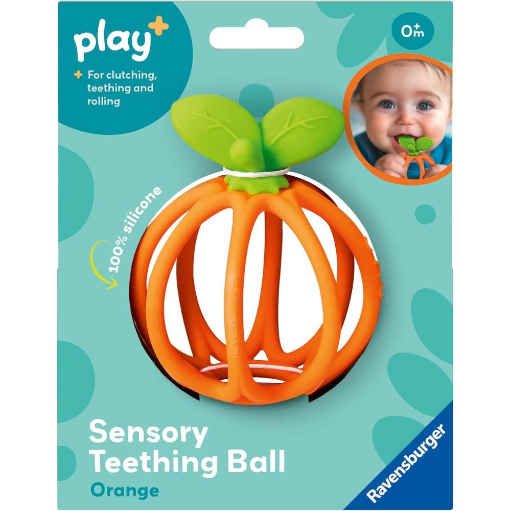 image:imageRavensburger Play Sensory Teething Ball Orange Gentle Teething Relief EasytoGrasp Design Engages Fine Motor Skills