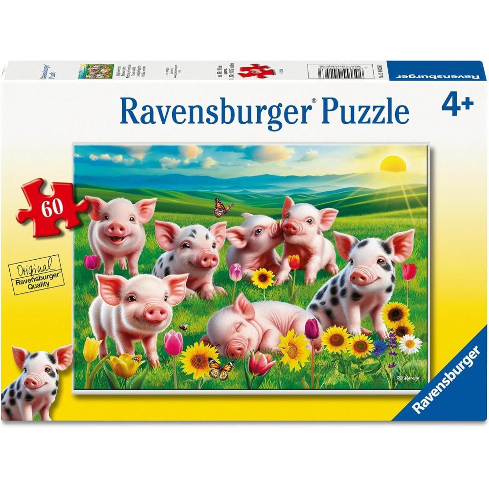 image:imageRavensburger Precious Piglets 60 Piece Giant Floor Puzzle for Kids 4