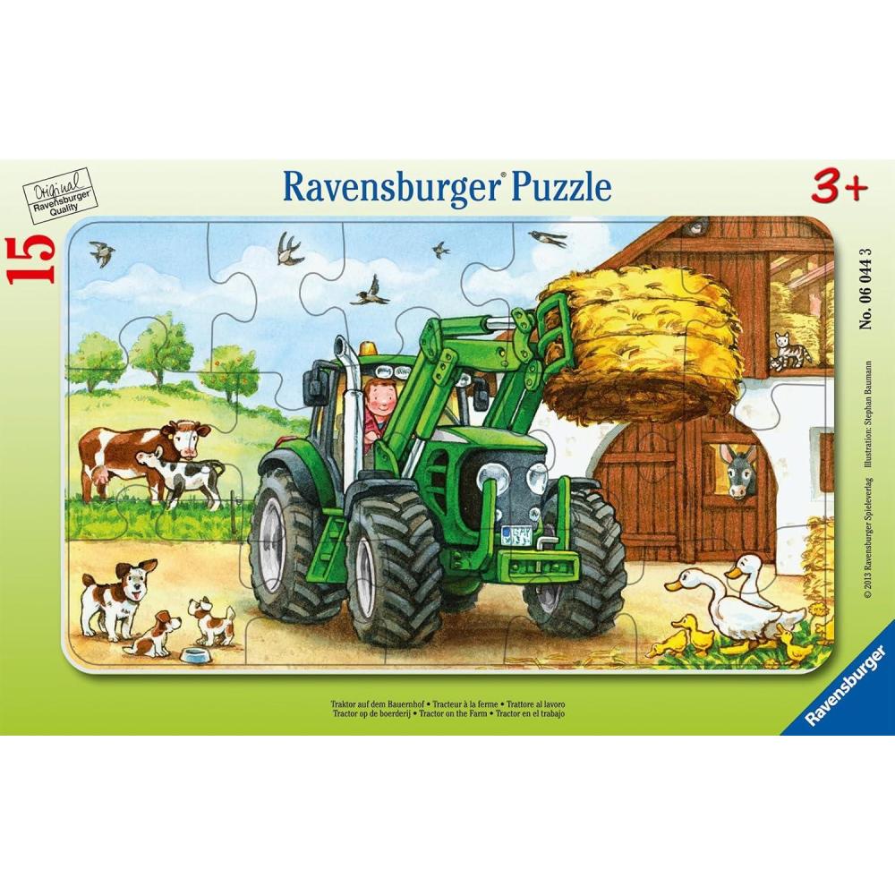 image:imageRavensburger Tractor on The Farm 15 Piece Frame Puzzle for Kids 3
