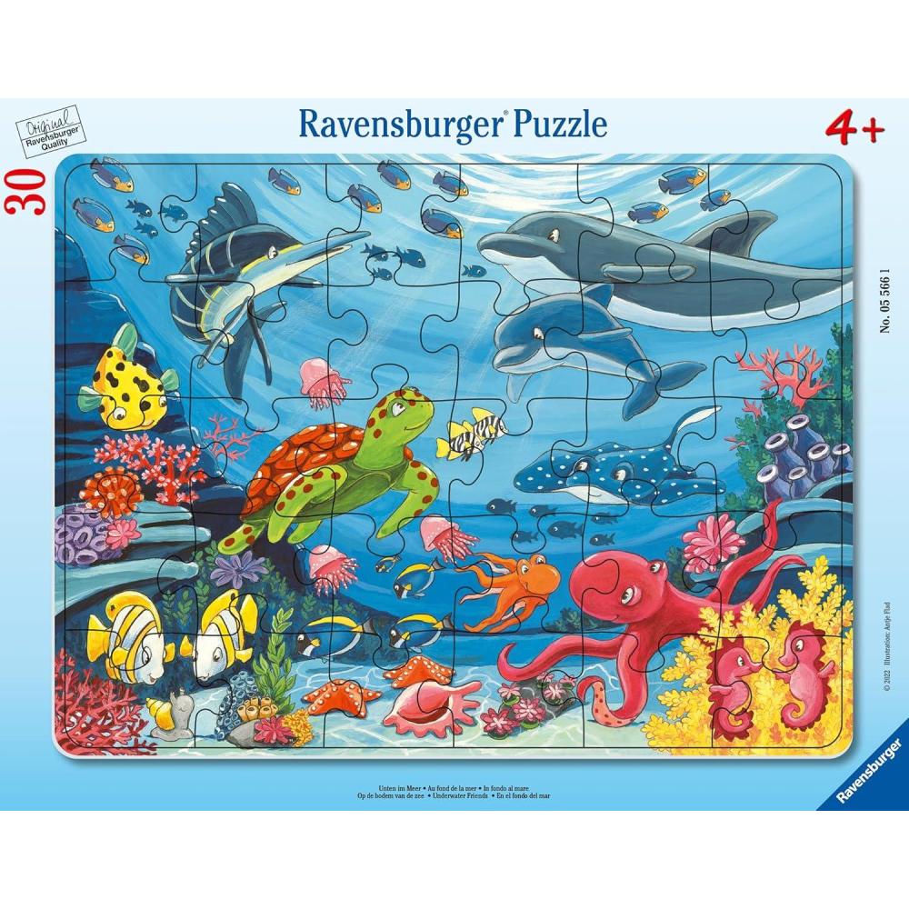 image:imageRavensburger Underwater Friends 30 Piece Frame Puzzle for Kids 4Single