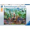Ravensburger Greenhouse Morning 500 Piece Puzzle – Unique Artistic Experience | Materials Technology | Ideal for Family Gatherings | FSC-Certified Materials(Original Packaging)