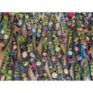 Ravensburger Floating Market, Indonesia 500 Piece Puzzle for Adults