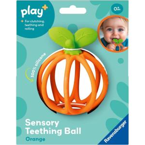 Ravensburger Play+ Sensory Teething Ball – Orange – Gentle Teething Relief – Easy-to-Grasp Design – Engages Fine Motor Skills