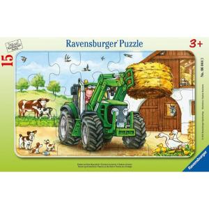 Ravensburger Tractor on The Farm 15 Piece Frame Puzzle for Kids 3+
