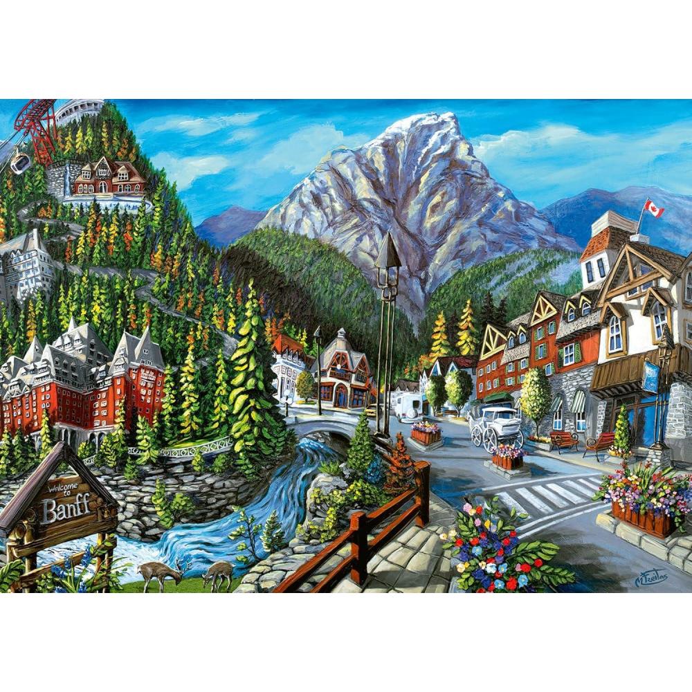 image:imageRavensburger Welcome to Banff 1000 Piece Jigsaw Puzzle for Adults 12000494 Handcrafted Tooling Made in Germany Every Piece Fits Together PerfectlyOriginal Packaging
