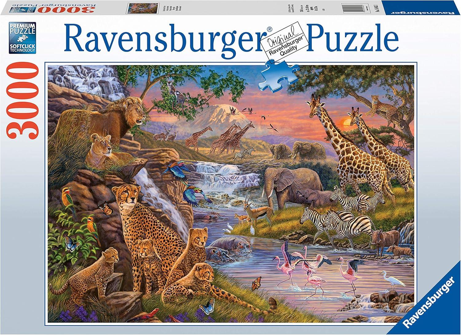 image:imageRavensburger Animal Kingdom 3000 Piece Jigsaw Puzzle Engaging Family Activity Imagery Perfect Interlocking Fit FSC Certified Materials Ideal Gift for Adults and Kids