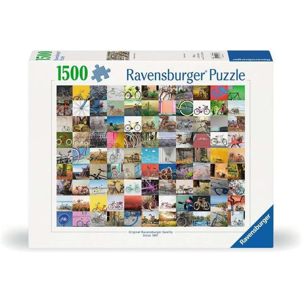 image:imageRavensburger 99 Bicycles and More 1500 Piece Jigsaw Puzzle for Adults 12000697 Handcrafted Tooling Made in Germany Every Piece Fits Together PerfectlyNew Packaging