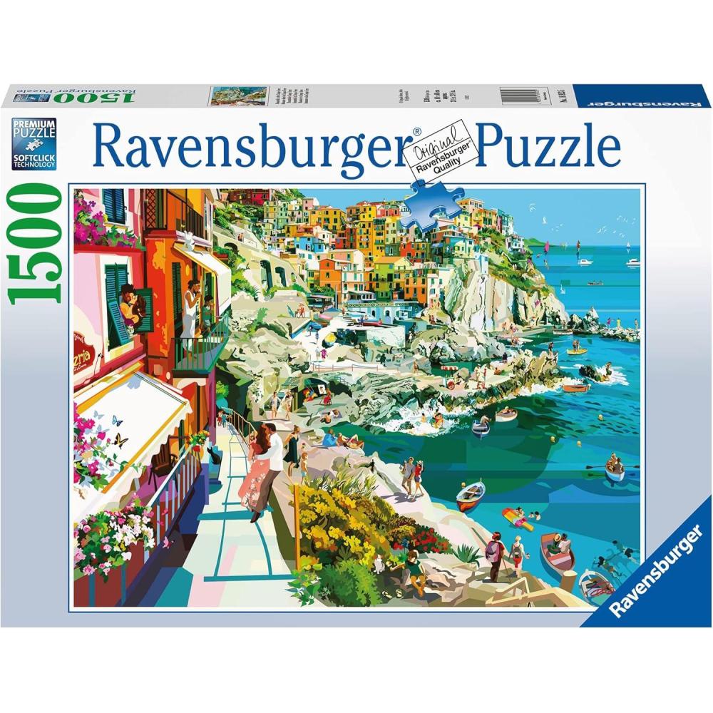 image:imageRavensburger Romance in Cinque Terre 1500 Piece Jigsaw Puzzle for Adults 16953 Every Piece is Unique Softclick Technology Means Pieces Fit Together PerfectlyOriginal Packaging