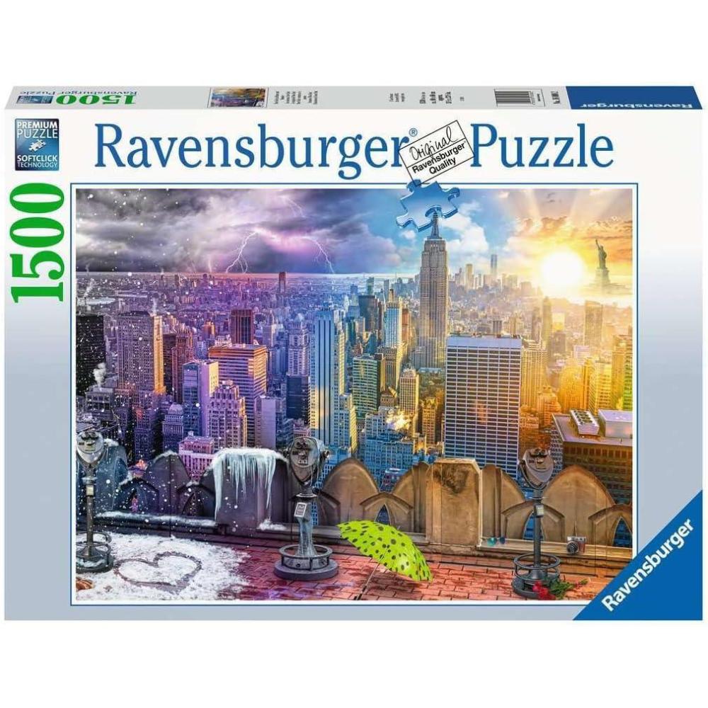 image:imageRavensburger Seasons of New York 1500 Piece Jigsaw Puzzle for Adults 12000698 Handcrafted Tooling Made in Germany Every Piece Fits Together PerfectlyOriginal Packaging