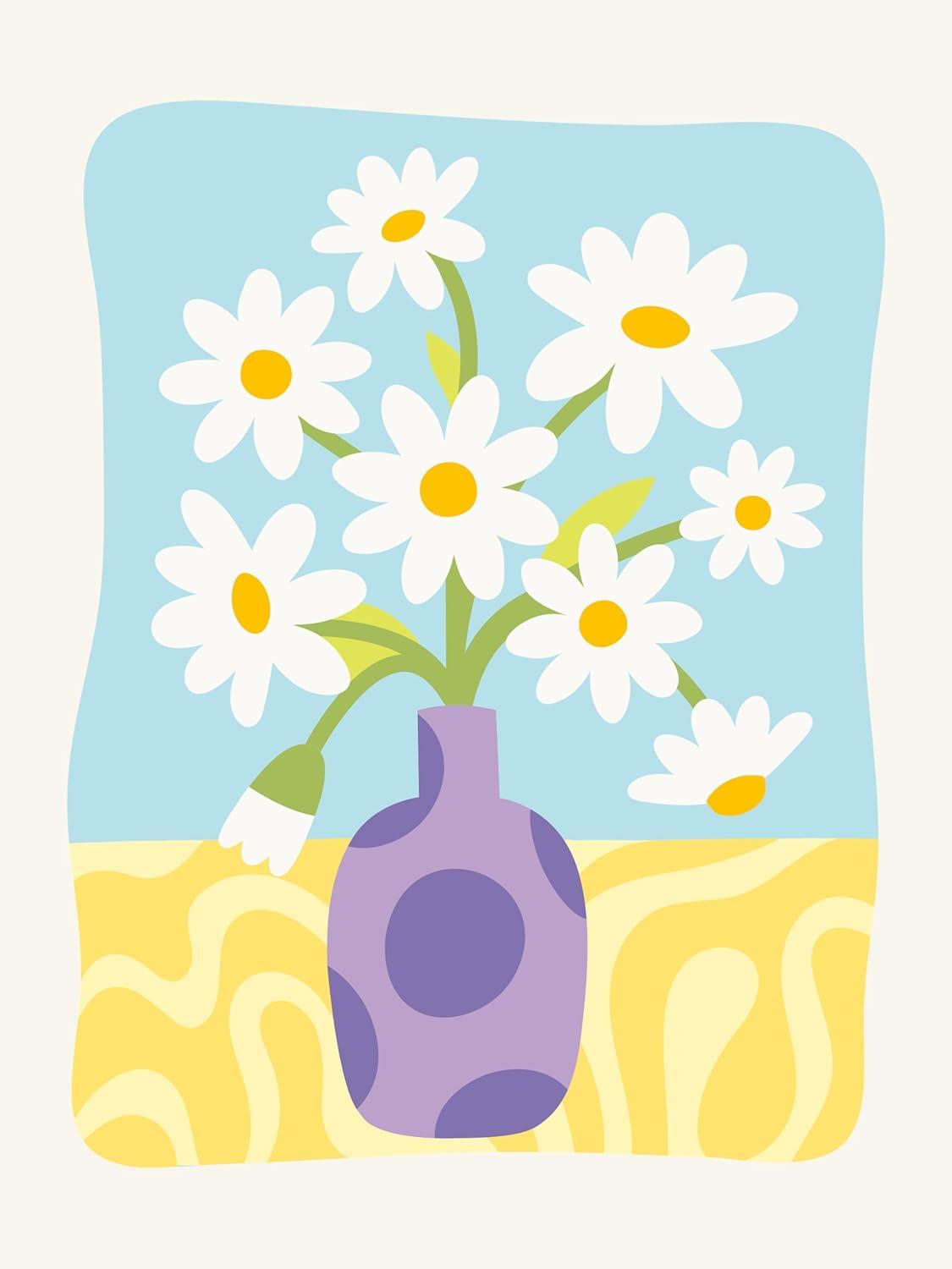 image:imageRavensburger CreArt Daisies PaintbyNumber Kit for Adults Complete Premium Set with 10 Acrylic Paints Brushes amp Gloss Varnish Relaxing Creative Hobby Ages 12
