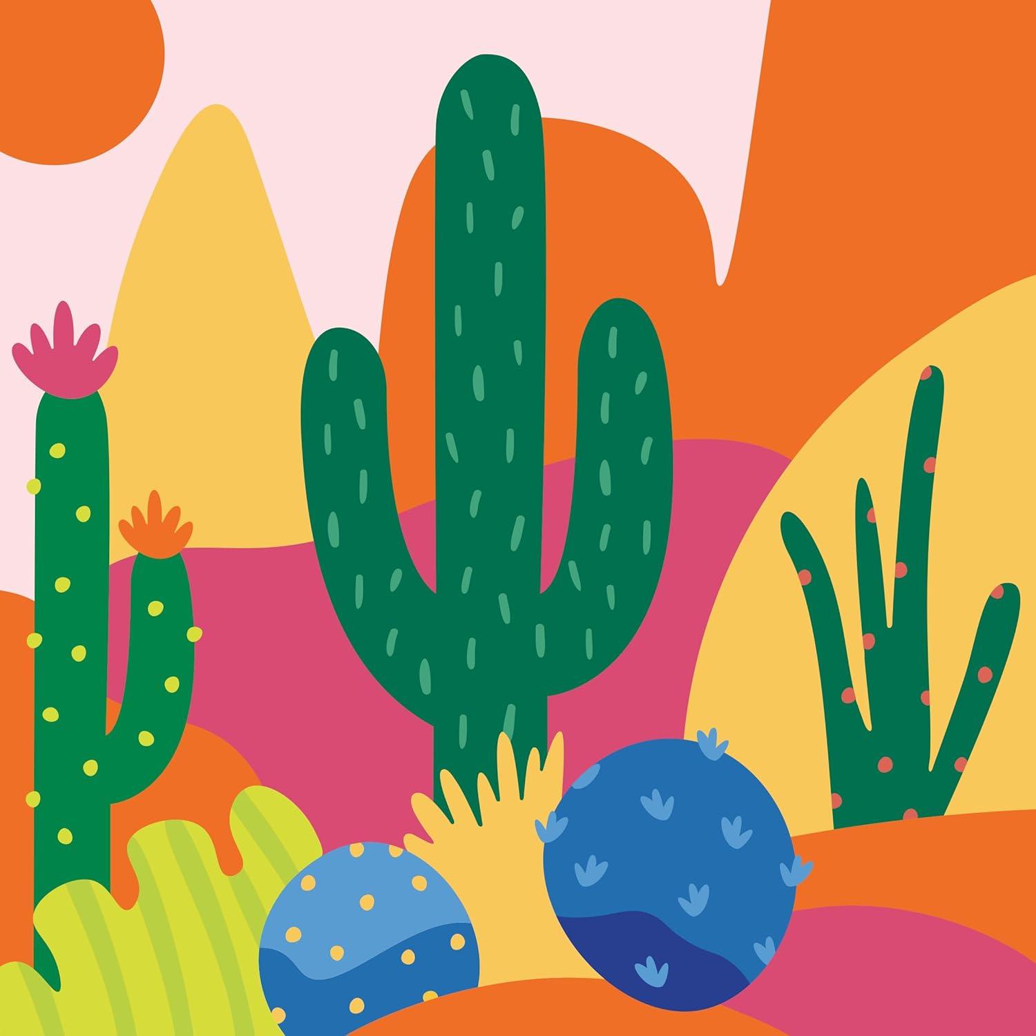 image:imageRavensburger CreArt Prickly Cactus PaintbyNumber Kit for Adults Complete Premium Set with 13 Acrylic Paints Brushes amp Gloss Varnish Relaxing Creative Hobby Ages 12
