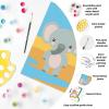 Ravensburger CreArt Cute Elephant Paint‑by‑Number Kit – Complete Set with Brushes & 6 Water‑Based Paints – Color‑Coded Outlines – Ages 7+