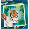Ravensburger CreArt Wild Tiger Paint‑by‑Number Kit for Adults – Complete Premium Set with 15 Acrylic Paints, Brushes & Gloss Varnish – Relaxing Creative Hobby – Ages 12+