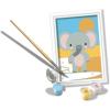 Ravensburger CreArt Cute Elephant Paint‑by‑Number Kit – Complete Set with Brushes & 6 Water‑Based Paints – Color‑Coded Outlines – Ages 7+