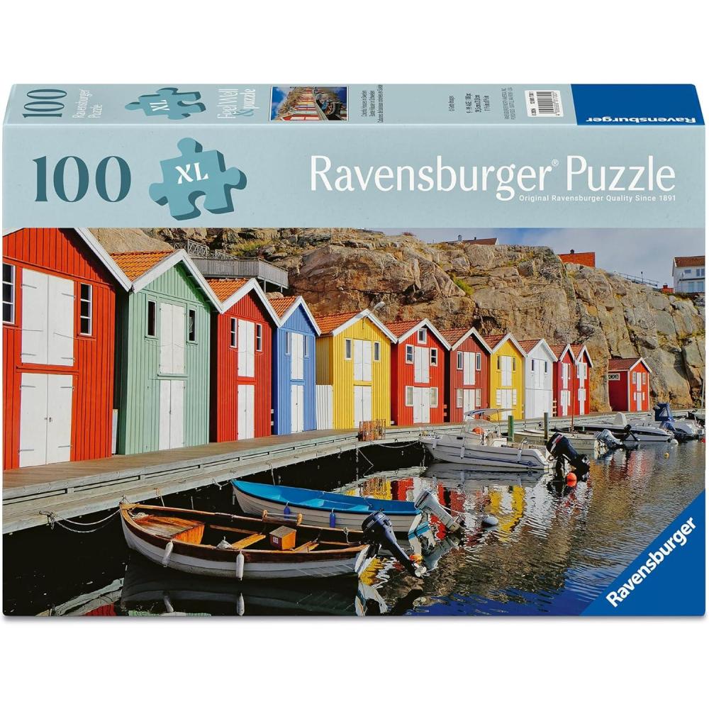 image:imageRavensburger Feel Well amp Puzzle Colorful Houses in Sweden 100 Piece Puzzle for Adults