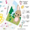 Ravensburger CreArt Cute Bunny Paint‑by‑Number Kit – Complete Set with Brushes & 6 Water‑Based Paints – Color‑Coded Outlines – Ages 7+