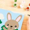 Ravensburger CreArt Cute Bunny Paint‑by‑Number Kit – Complete Set with Brushes & 6 Water‑Based Paints – Color‑Coded Outlines – Ages 7+