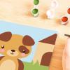 Ravensburger CreArt Cute Puppy Paint‑by‑Number Kit – Complete Set with Brushes & 6Water‑Based Paints – Color‑Coded Outlines – Ages 7+