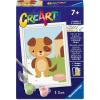 Ravensburger CreArt Cute Puppy Paint‑by‑Number Kit – Complete Set with Brushes & 6Water‑Based Paints – Color‑Coded Outlines – Ages 7+