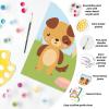 Ravensburger CreArt Cute Puppy Paint‑by‑Number Kit – Complete Set with Brushes & 6Water‑Based Paints – Color‑Coded Outlines – Ages 7+
