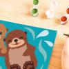 Ravensburger CreArt Otter Love Paint‑by‑Number Kit – Complete Set with Brushes & 10 Water‑Based Paints – Color‑Coded Outlines – Ages 7+
