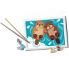 Ravensburger CreArt Otter Love Paint‑by‑Number Kit – Complete Set with Brushes & 10 Water‑Based Paints – Color‑Coded Outlines – Ages 7+