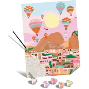 Ravensburger CreArt Cappadocia Canvas Paint‑by‑Number Kit for Adults – Complete Premium Set with 18 Acrylic Paints, Brushes & Gloss Varnish – Relaxing Creative Hobby – Ages 12+